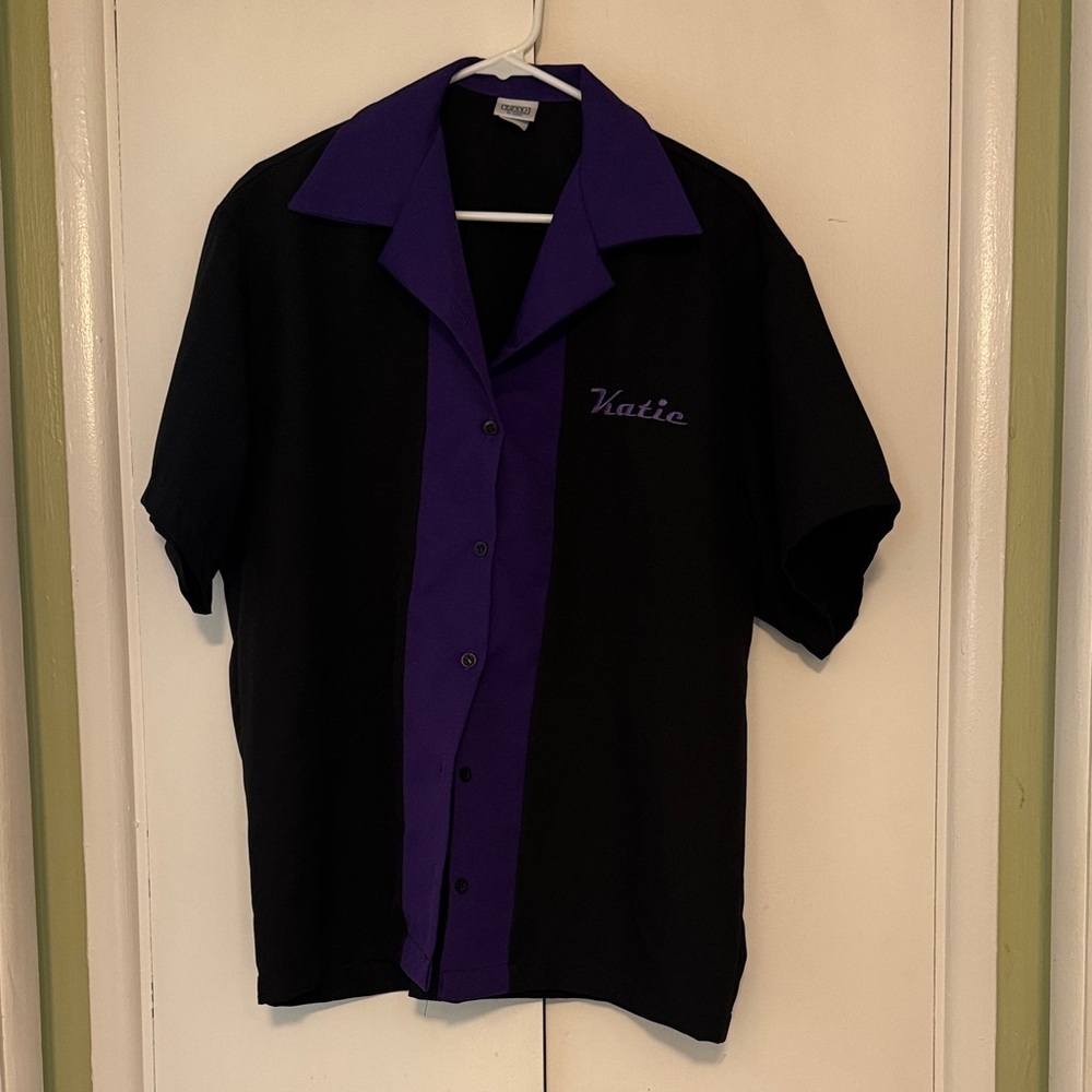 Black and Purple Women’s Bowling Shirt